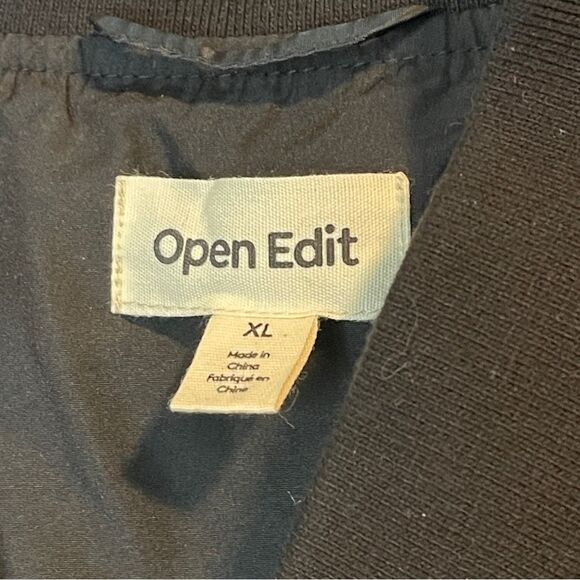 Open Edit Shine Bomber Jacket Black XL - Picture 4 of 8